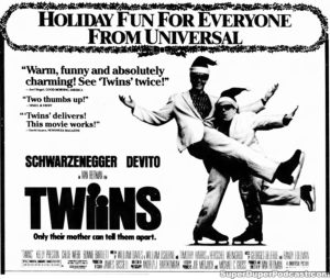 TWINS- Newspaper ad. December 25, 1988.