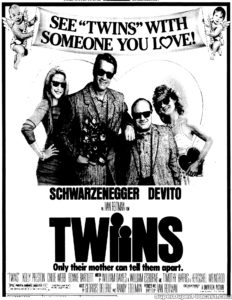 TWINS- Newspaper ad. February 12, 1989.