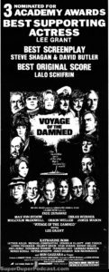 VOYAGE OF THE DAMNED- Newspaper ad.
February 20, 1977.