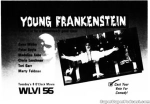 YOUNG FRANKENSTEIN- Television guide ad.
February 16, 1988.