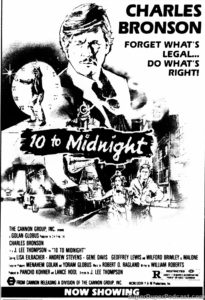10 TO MIDNIGHT- Newspaper ad. March 24, 1983.