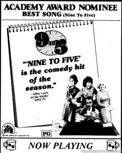 9 TO 5- Newspaper ad. March 15, 1981.