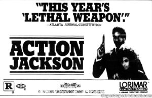 ACTION JACKSON- Newspaper ad. March 29, 1988.