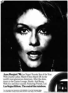ANN MARGRET- Newspaper ad. March 9, 1976.