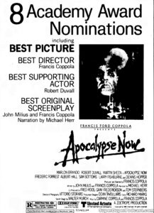 APOCALYPSE NOW- Newspaper ad. March 31, 1980.