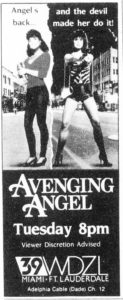 AVENGING ANGEL- Television guide ad. March 1, 1988.