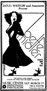 BETTE MIDLER- Newspaper ad. March 17, 1973.