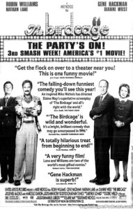 THE BIRDCAGE- Newspaper ad. March 29, 1996.