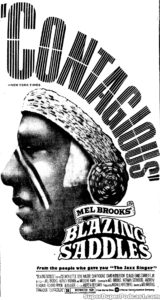 BLAZING SADDLES- Newspaper ad. March 30, 1974.