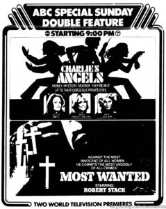 CHARLIE'S ANGELS- ABC television guide ad. March 21, 1976.