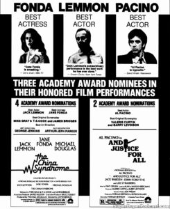 THE CHINA SYNDROME- Newspaper ad. March 26, 1980.