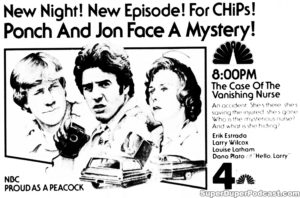 CHIPS- NBC television guide ad. March 23, 1977.