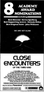 CLOSE ENCOUNTERS OF THE THIRD KIND- Newspaper ad. March 7, 1978.
