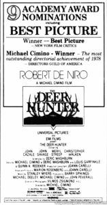 THE DEER HUNTER- Newspaper ad. March 25, 1979.