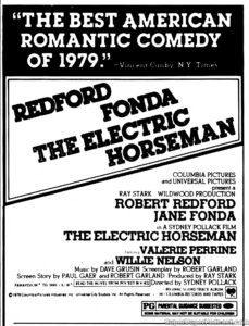 THE ELECTRIC HORSEMAN- Newspaper ad. March 18, 1980.