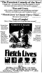 FLETCH LIVES- Newspaper ad. March 29, 1989.