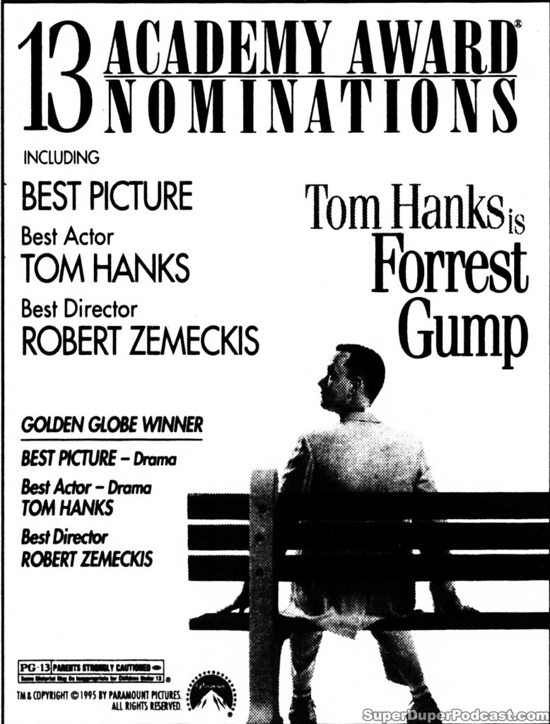 FORREST GUMP- Newspaper ad. March 26, 1995.