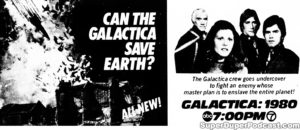 GALACTICA 1980- Television guide ad. February 10, 1980.