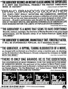 THE GODFATHER- Newspaper ad. March 26, 1972.