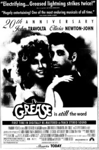 GREASE- Newspaper ad. March 27, 1998.