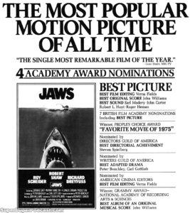JAWS- Newspaper ad. March 15, 1976.