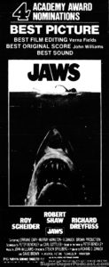 JAWS- Newspaper ad. March 19, 1976.