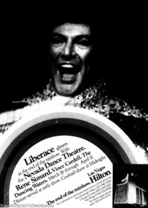 LIBERACE- Newspaper ad. March 16, 1977.