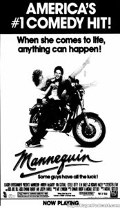 MANNEQUIN- Newspaper ad. March 4, 1987.