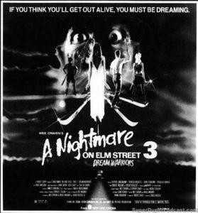 A NIGHTMARE ON ELM STREET 3 DREAM WARRIORS- Newspaper ad. March 3, 1987.