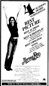 NORMA RAE- Newspaper ad. March 20, 1980.
