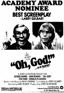 OH, GOD!- Newspaper ad. March 6, 1978.