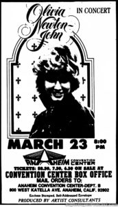 OLIVIA NEWTON JOHN- Newspaper ad. March 23, 1976.