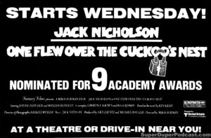 ONE FLEW OVER THE CUCKOO'S NEST- Newspaper ad. March 28, 1976.
