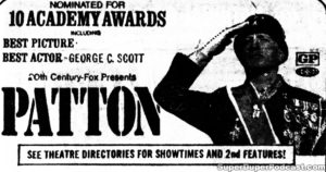 PATTON- Newspaper ad.
March 14, 1971.
