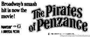 THE PIRATES OF PENZANCE- Newspaper ad. March 21, 1983.