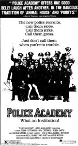 POLICE ACADEMY- Newspaper ad. March 23, 1984.