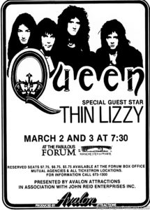 QUEEN- Newspaper ad. March 3, 1977.