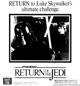 RETURN OF THE JEDI- Newspaper ad. March 31, 1985.