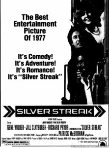 SILVER STREAK- Newspaper ad. March 18, 1977.