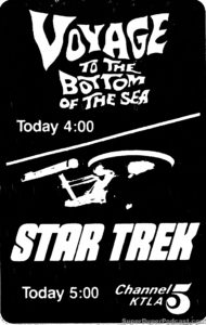 STAR TREK THE ORIGINAL SERIES- KTLA television guide ad. March 20, 1977.