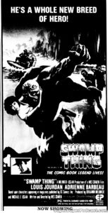 SWAMP THING- Newspaper ad. March 24, 1982.