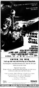 TANK GIRL- Newspaper ad. March 30, 1995.