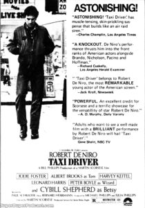 TAXI DRIVER- Newspaper ad. March 29, 1976.
