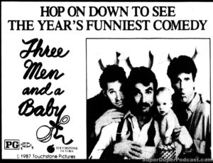 THREE MEN AND A BABY- Newspaper ad. March 30, 1988.