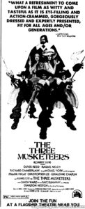 THE THREE MUSKETEERS- Newspaper ad. March 31, 1974.