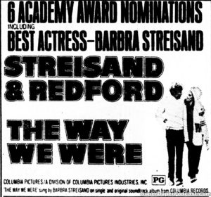 THE WAY WE WERE- Newspaper ad. March 27, 1974.