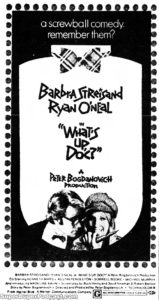 WHAT'S UP, DOC?- Newspaper ad. March 28, 1972.