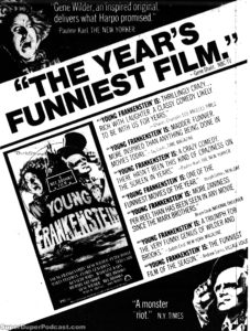 YOUNG FRANKENSTEIN- Newspaper ad. March 15, 1975.