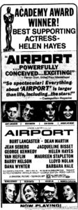 AIRPORT- Newspaper ad. April 21, 1971.