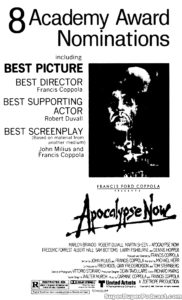 APOCALYPSE NOW- Newspaper ad.
March 4, 1980.